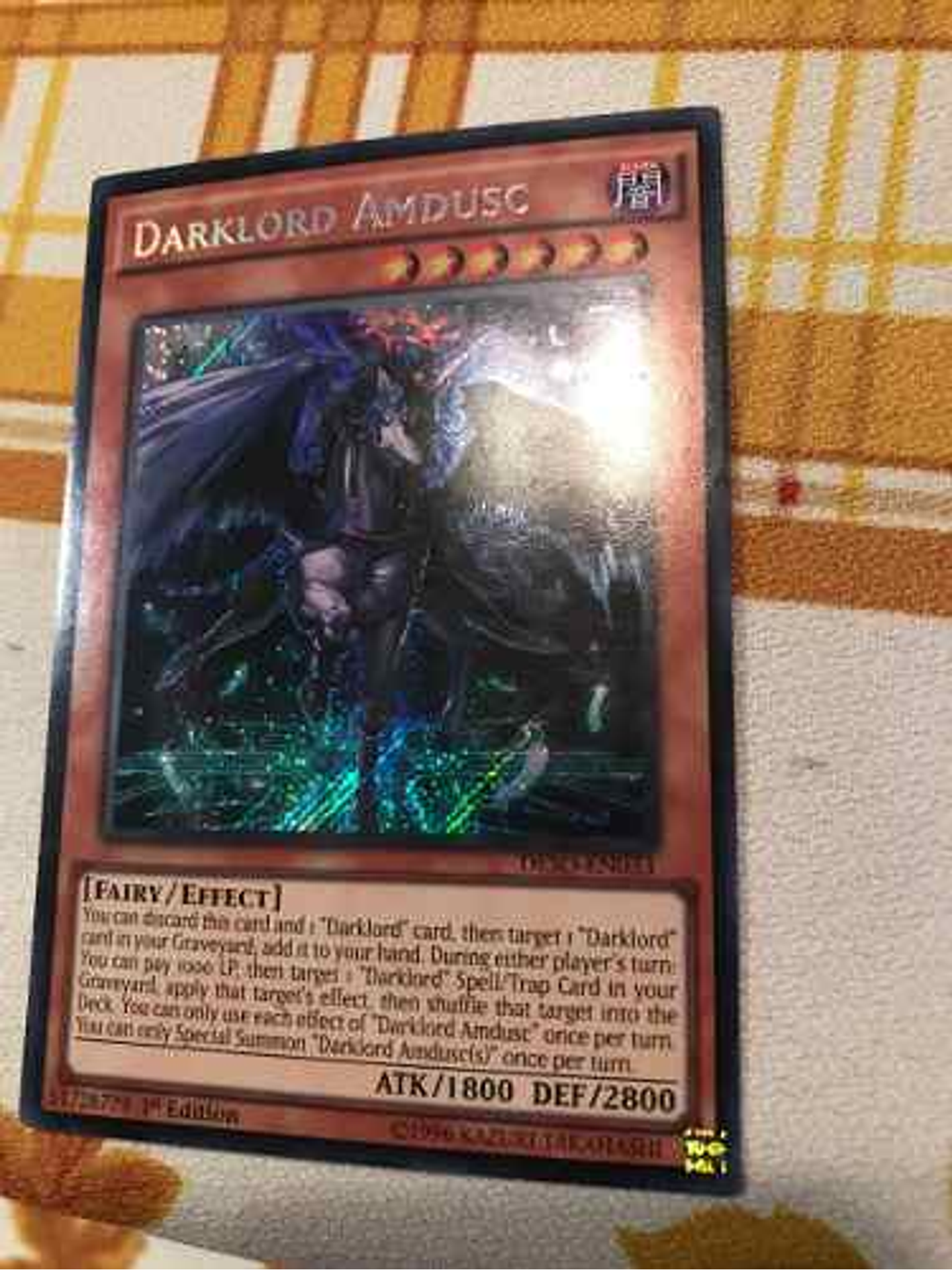 Darklord Amdusc - deso-en033 - Secret Rare 1st Edition 1