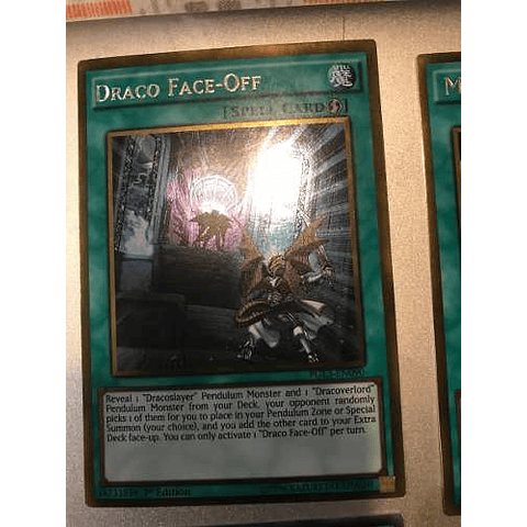 Draco Face-off - pgl3-en090 - Gold Rare 1st Edition