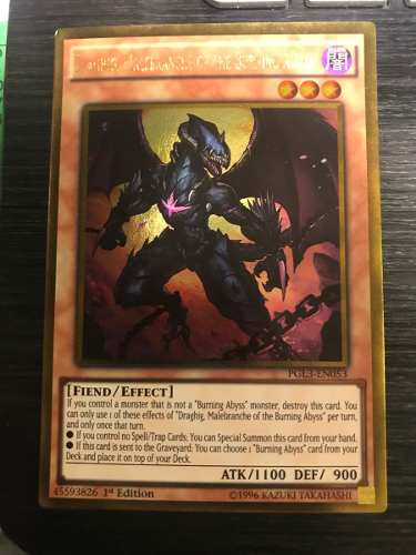 Draghig, Malebranche of the Burning Abyss - PGL3-EN053 - Gold Rare 1st Edition