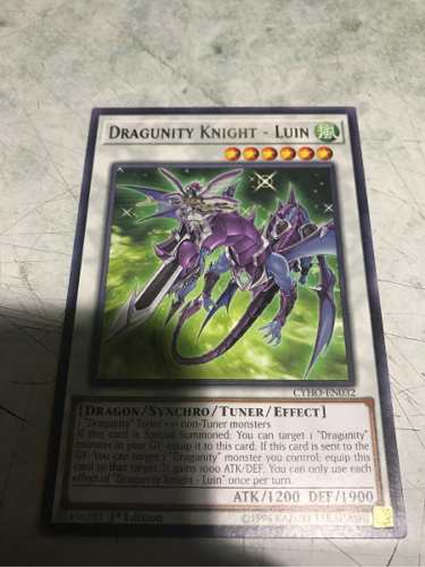 Dragunity Knight - Luin - cyho-en032 - Rare 1st Edition 1