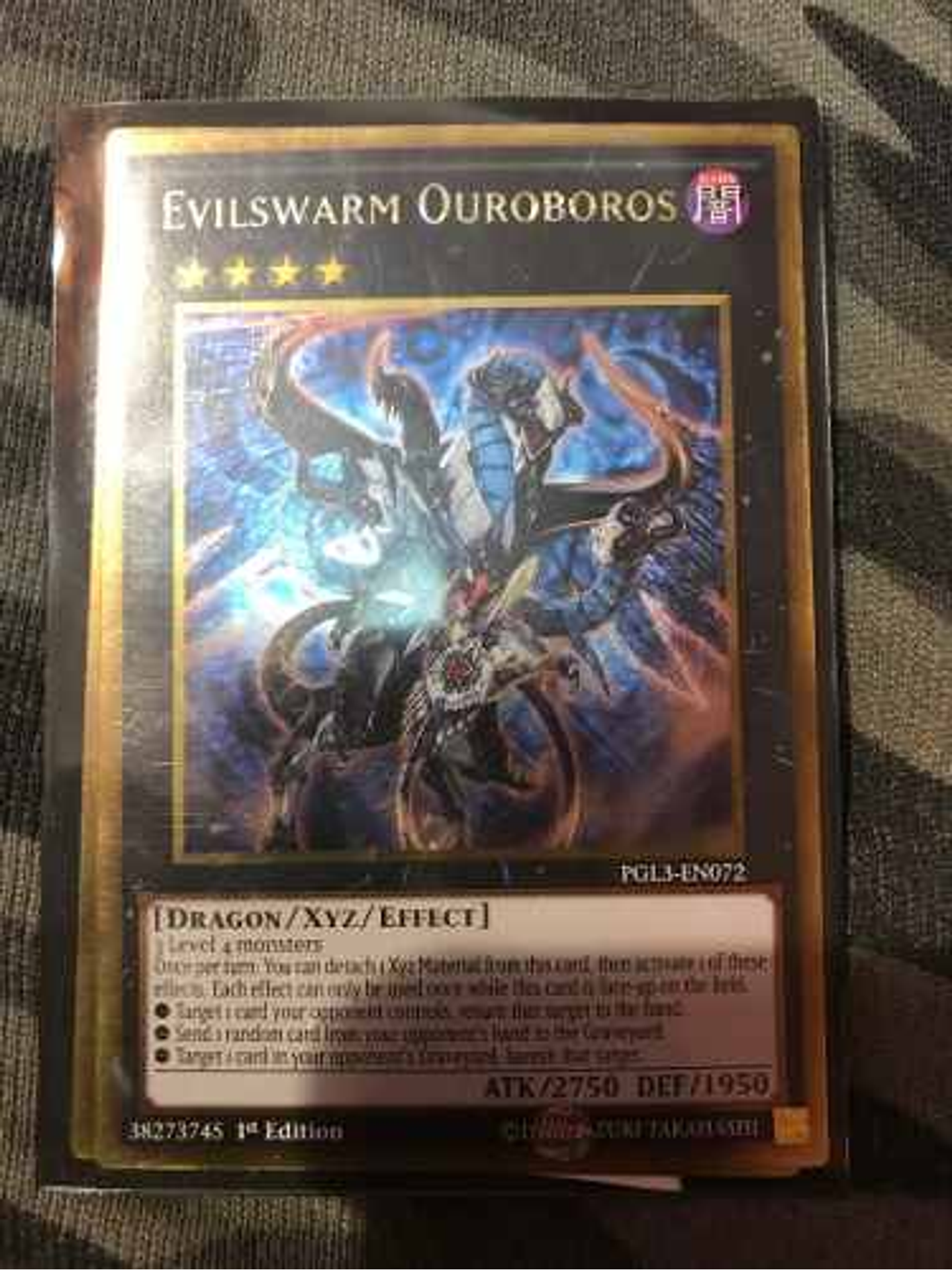 Evilswarm Ouroboros - pgl3-en072 - Gold Rare 1st Edition 1