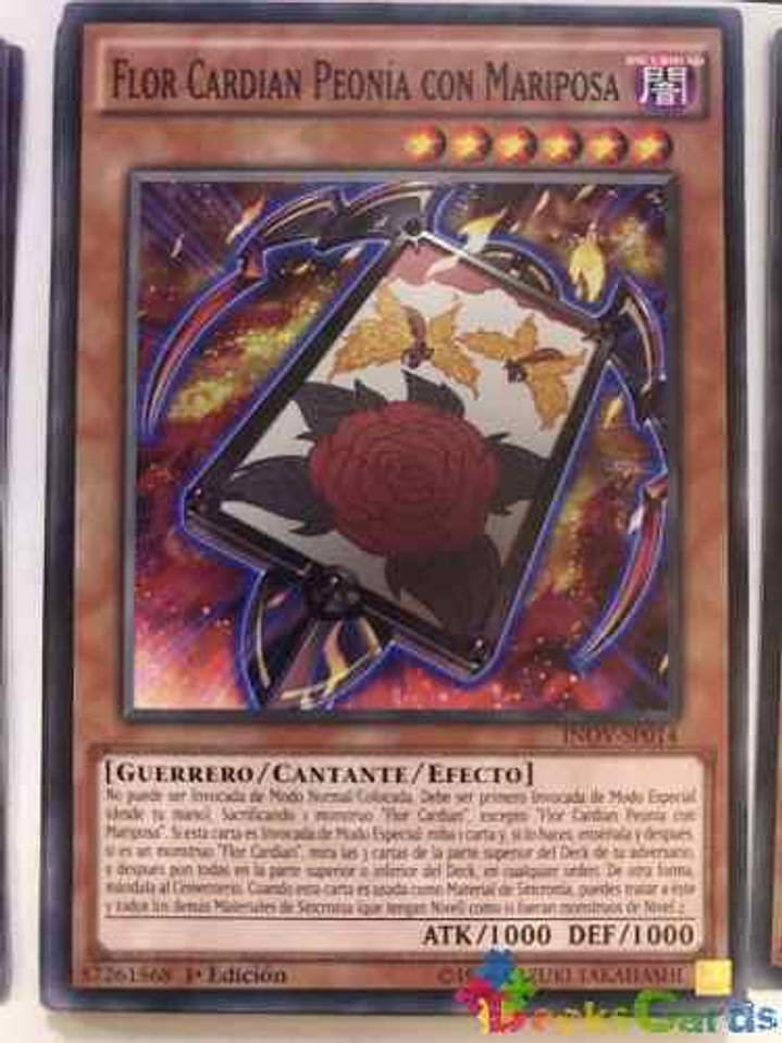 Flower Cardian Peony With Butterfly - inov-en014 - Common 1st Edition 1