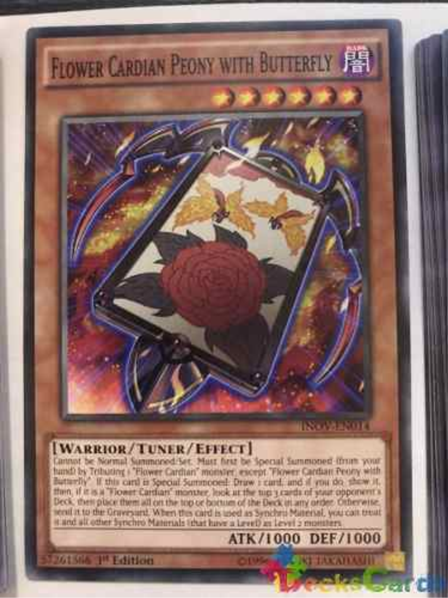 Flower Cardian Peony With Butterfly - inov-en014 - Common 1st Edition 2