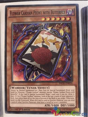 Flower Cardian Peony With Butterfly - inov-en014 - Common 1st Edition