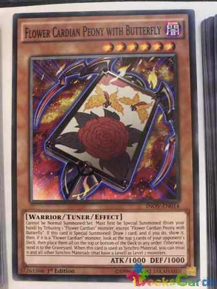 Flower Cardian Peony With Butterfly - inov-en014 - Common 1st Edition 2