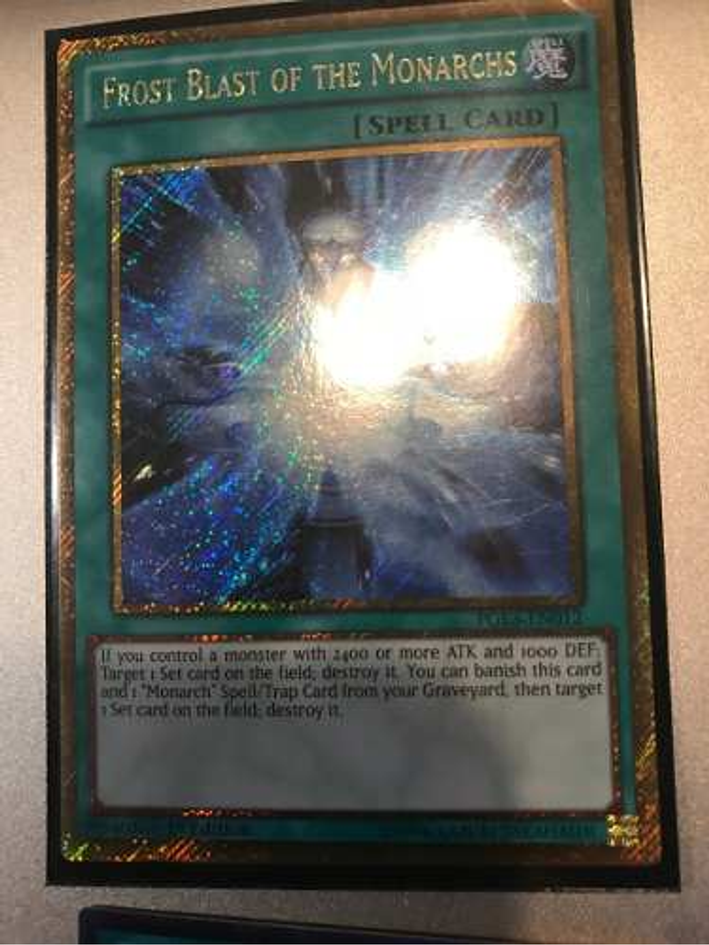 Frost Blast of the Monarchs - PGL3-EN012 - Gold Secret Rare 1st Edition 1