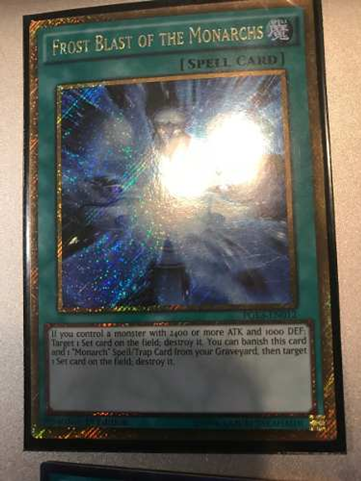 Frost Blast of the Monarchs - PGL3-EN012 - Gold Secret Rare 1st Edition 1