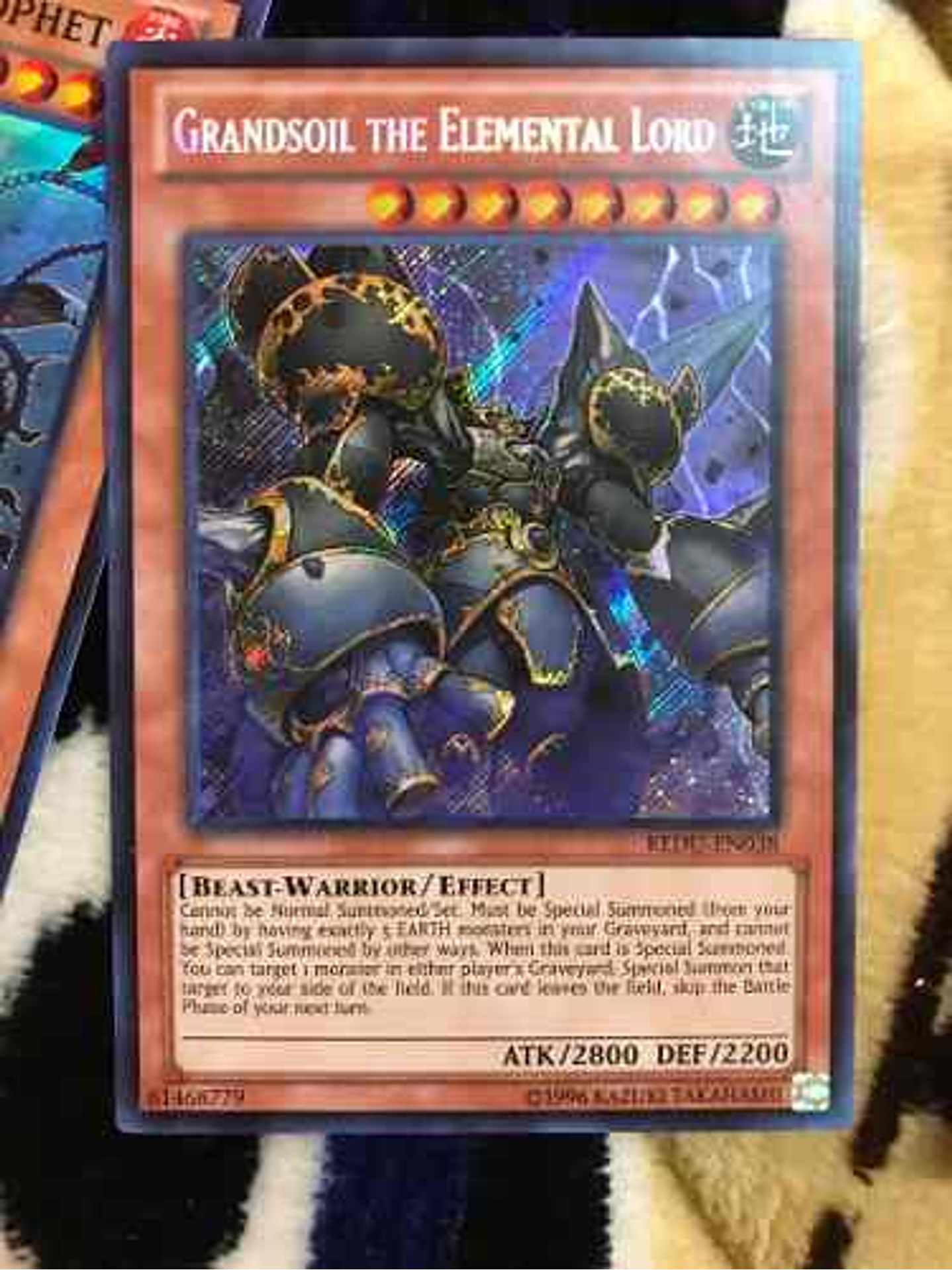 Grandsoil the Elemental Lord - REDU-EN038 - Secret Rare Unlimited 1