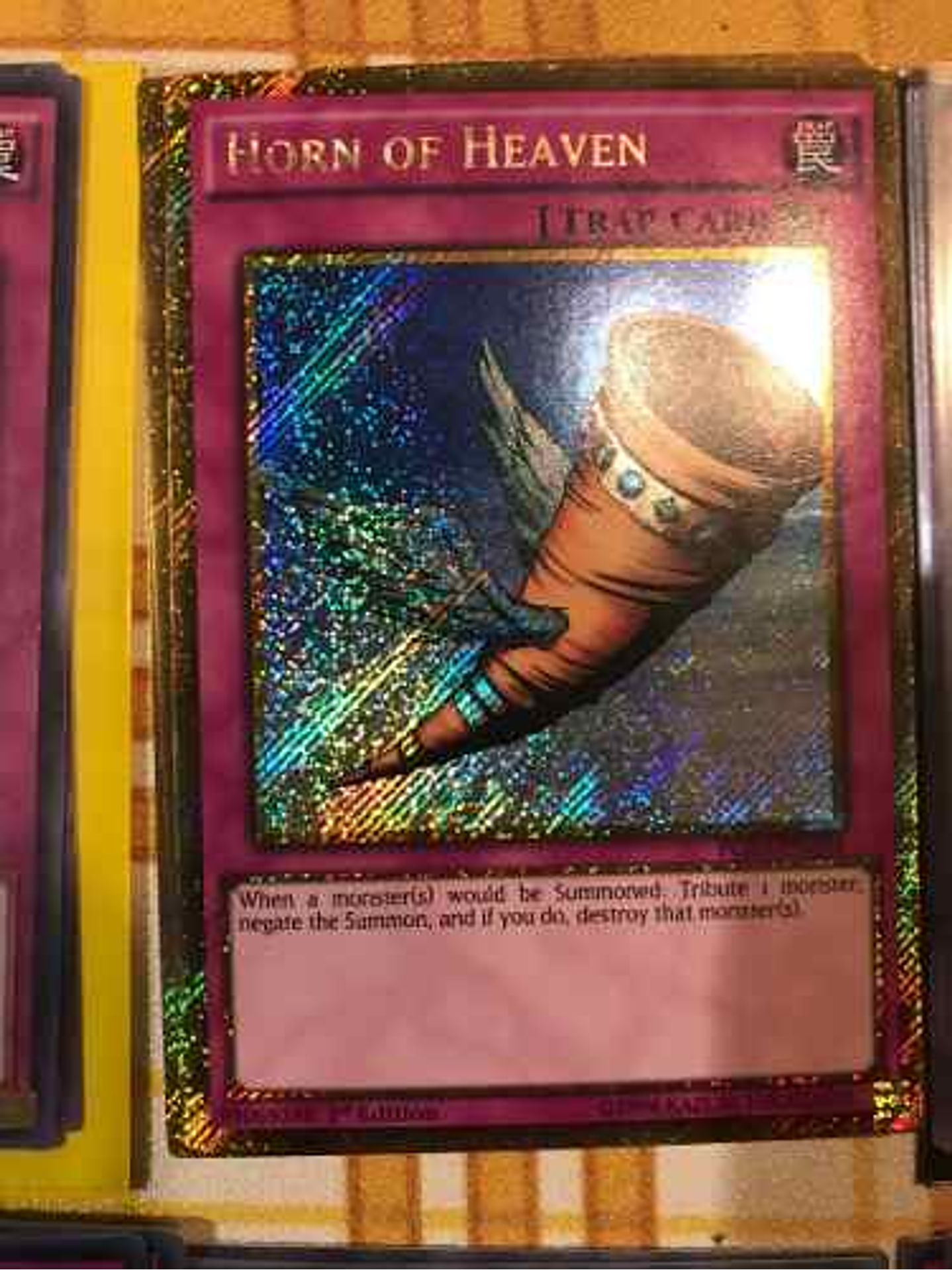 Horn Of Heaven - pgl3-en034 - Gold Secret Rare 1st Edition 1