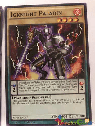 Igknight Paladin - mp16-en067 - Common 1st Edition