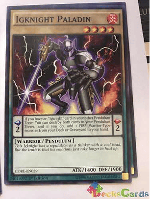 Igknight Paladin - core-en029 - Common 1st Edition