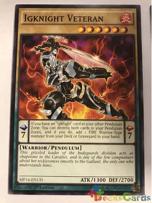 Igknight Veteran - mp16-en131 - Common 1st Edition