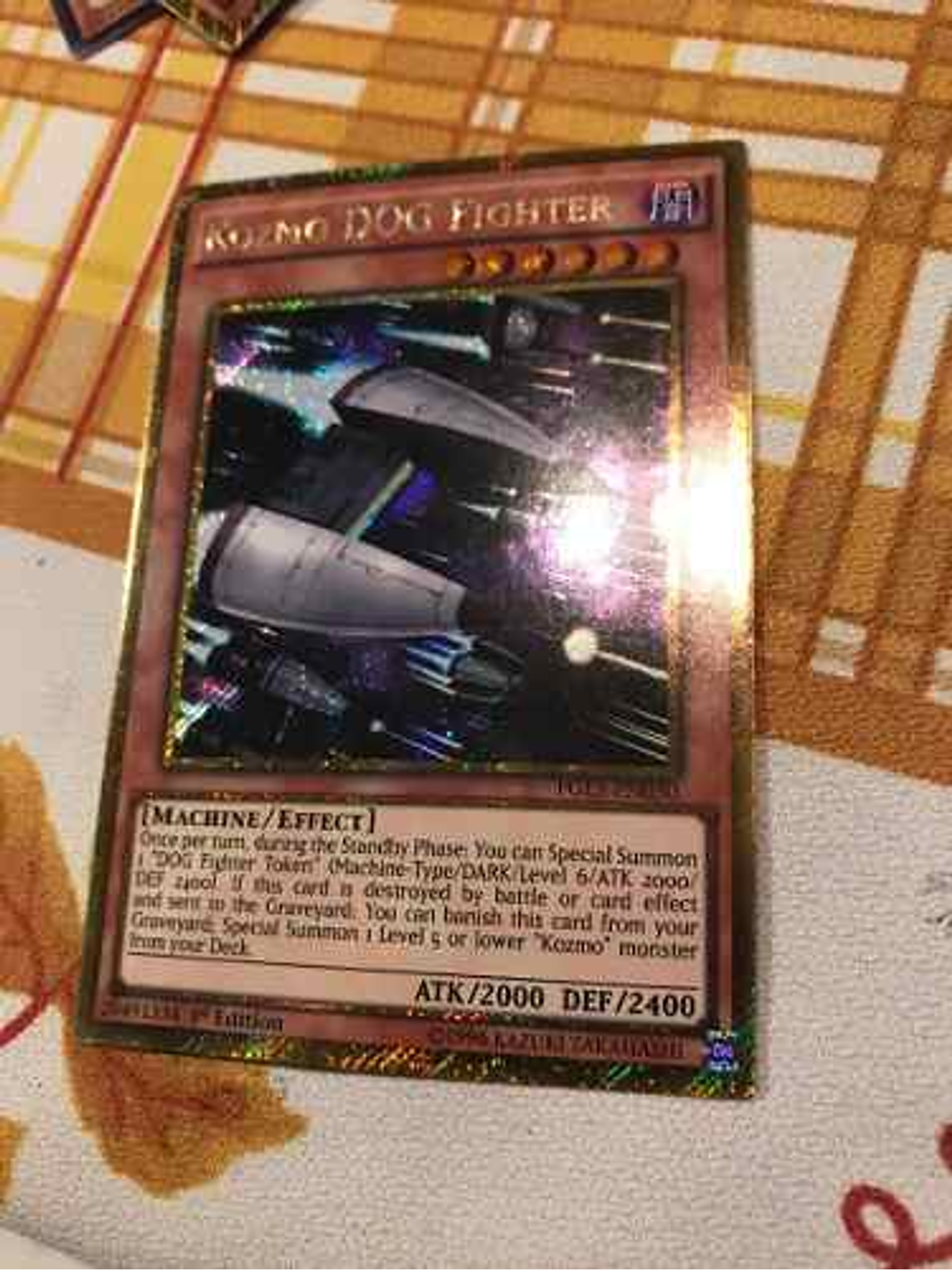 Kozmo DOG Fighter - PGL3-EN030 - Gold Secret Rare 1st Edition 1