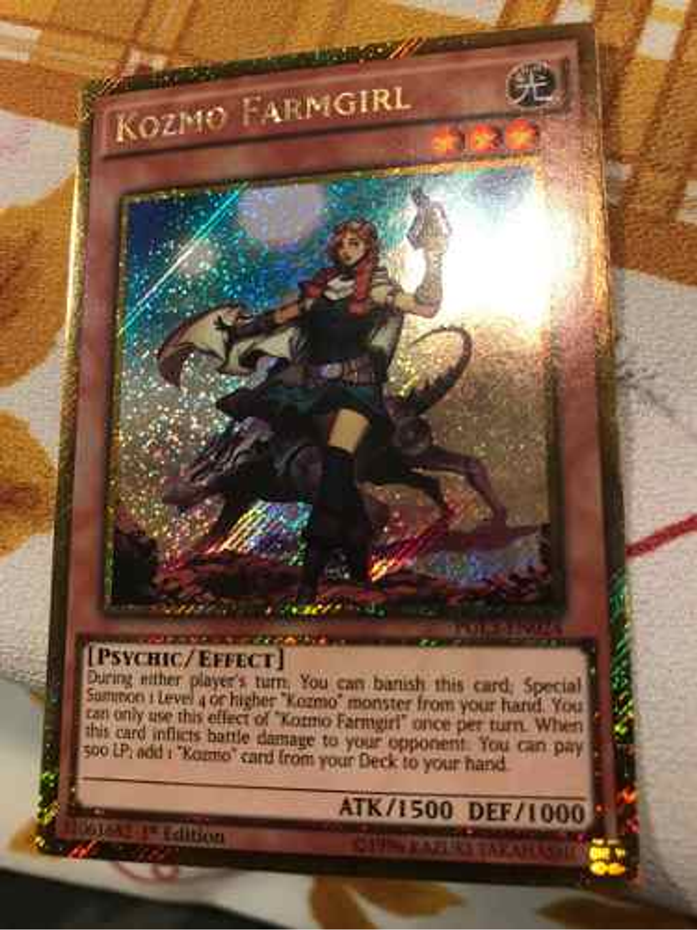Kozmo Farmgirl - PGL3-EN024 - Gold Secret Rare 1st Edition 1
