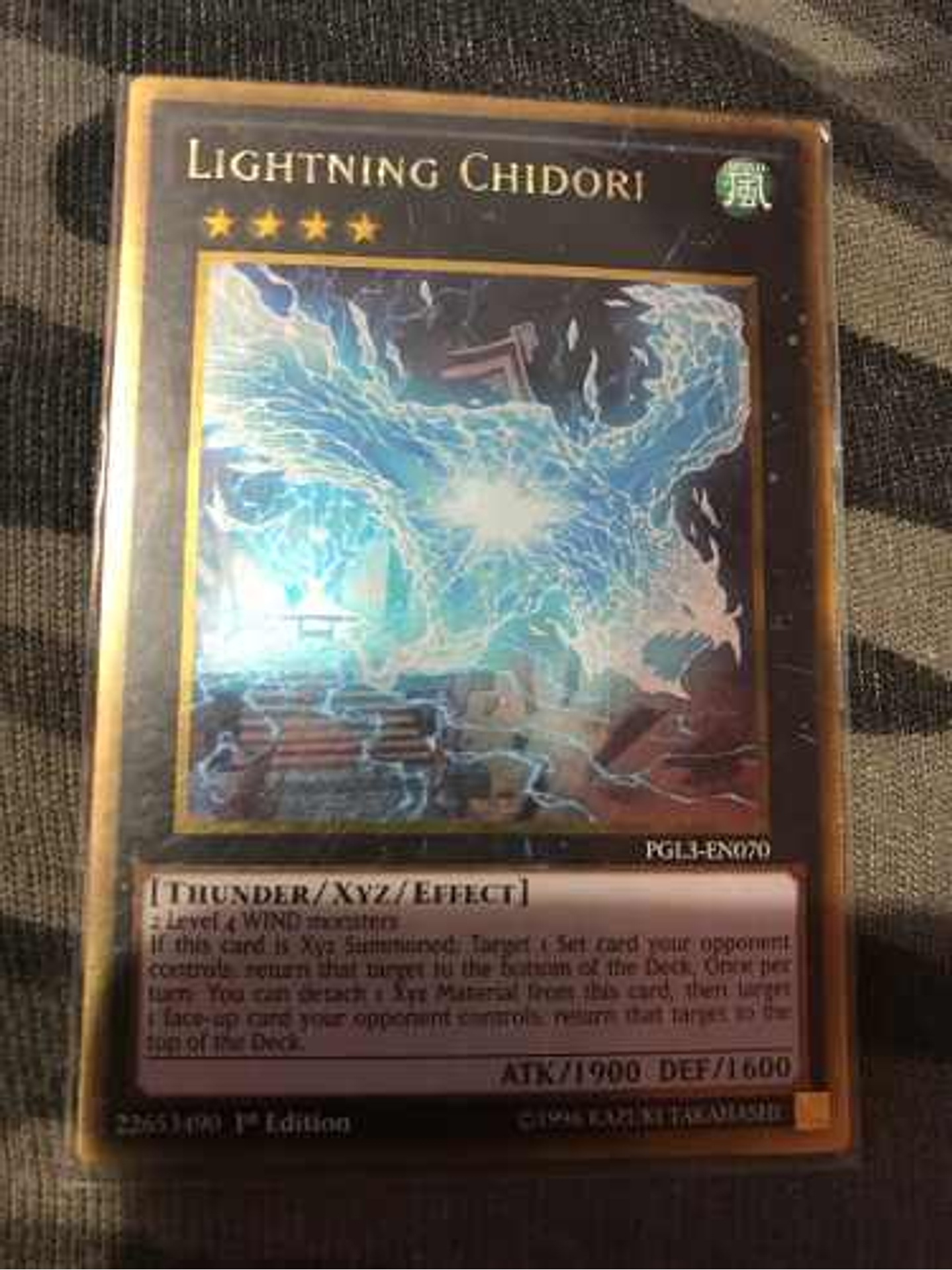 Lightning Chidori - pgl3-en070 - Gold Rare 1st Edition 1