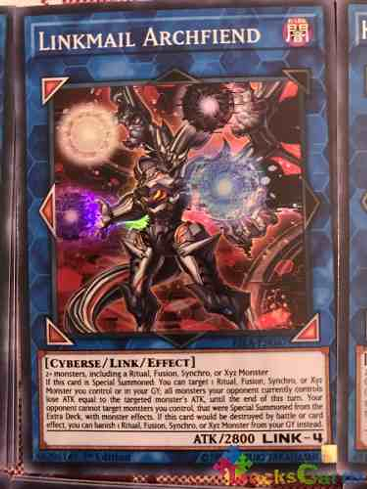 Linkmail Archfiend - rira-en047 - Super Rare 1st Edition 1