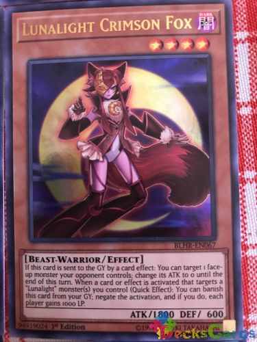 Lunalight Crimson Fox - blhr-en067 - Ultra Rare 1st Edition