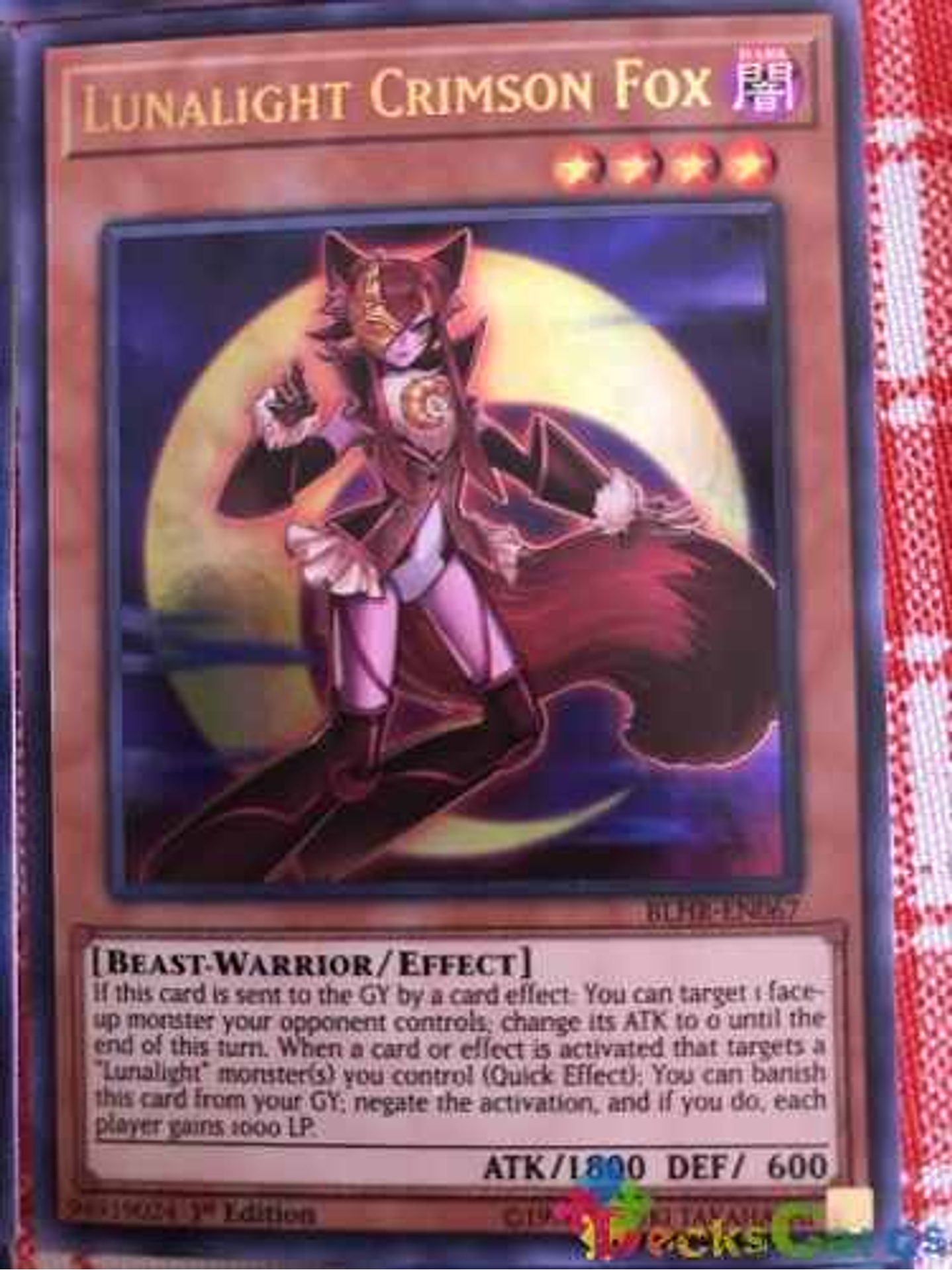 Lunalight Crimson Fox - blhr-en067 - Ultra Rare 1st Edition 1
