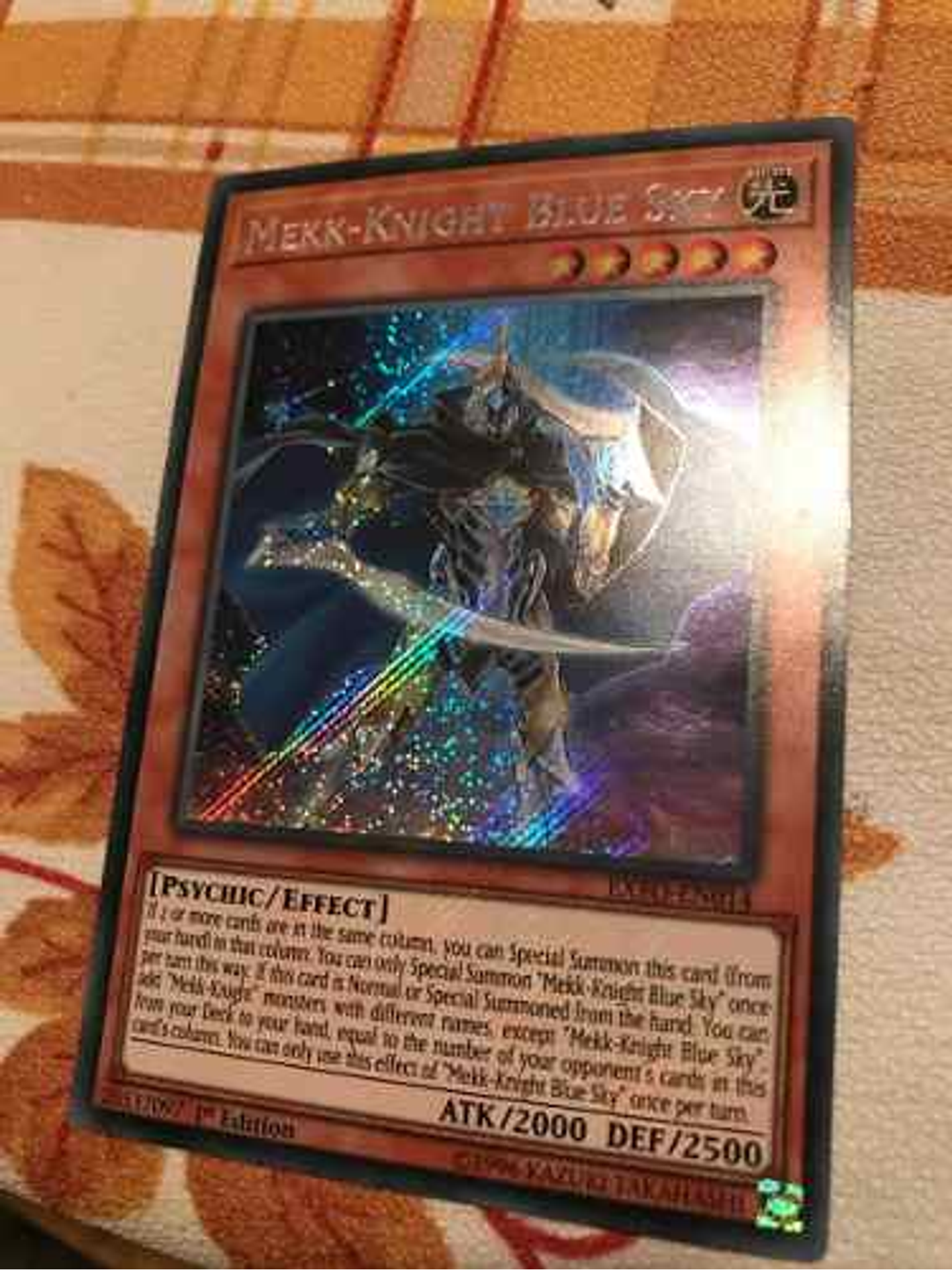 Mekk-knight Blue Sky - exfo-en014 - Secret Rare 1st Edition 1