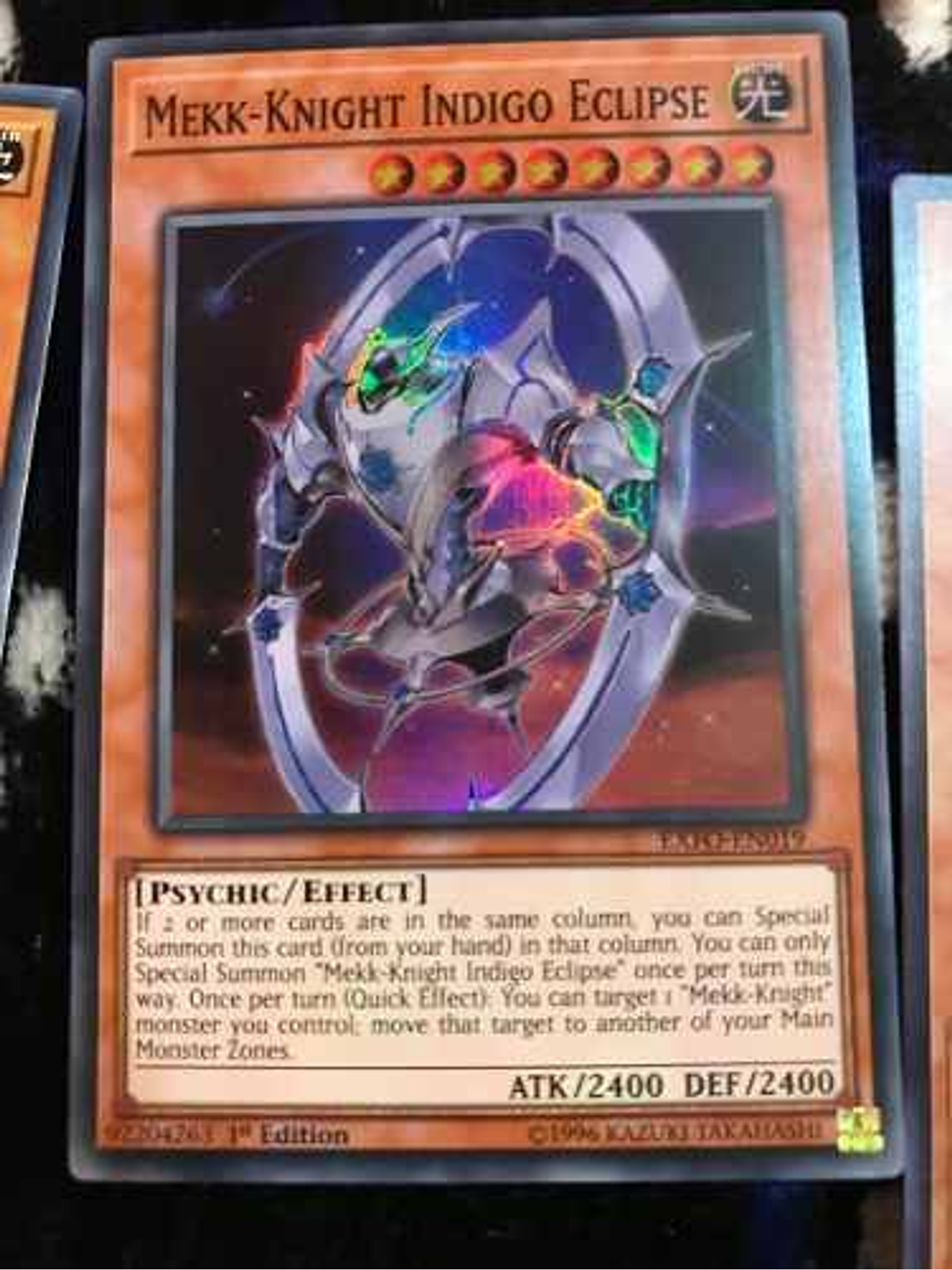 Mekk-knight Indigo Eclipse - exfo-en019 - Super Rare 1st Edition 1