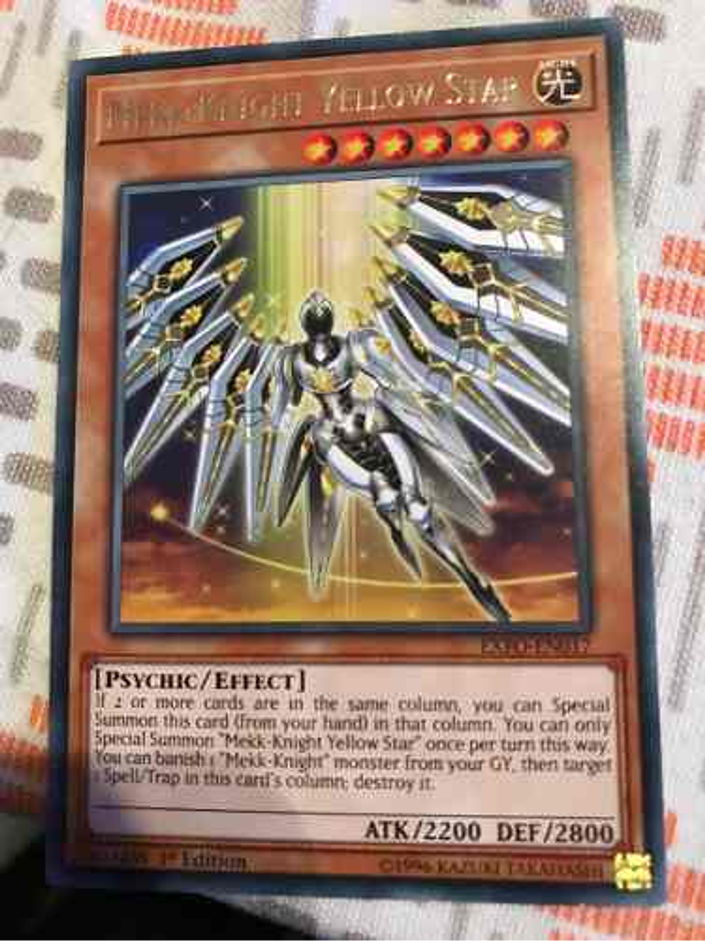 Mekk-knight Yellow Star - exfo-en017 - Rare 1st Edition 1