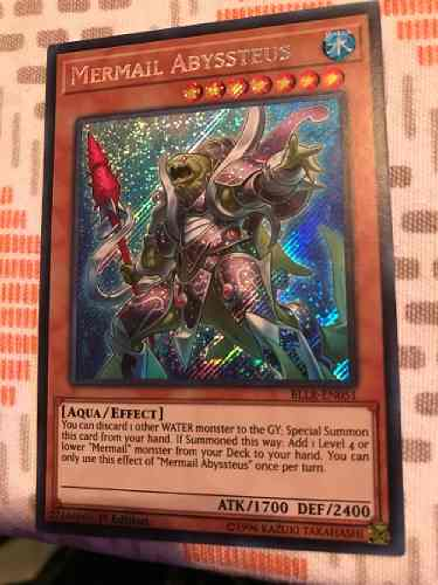 Mermail Abyssteus - bllr-en051 - Secret Rare 1st Edition 1