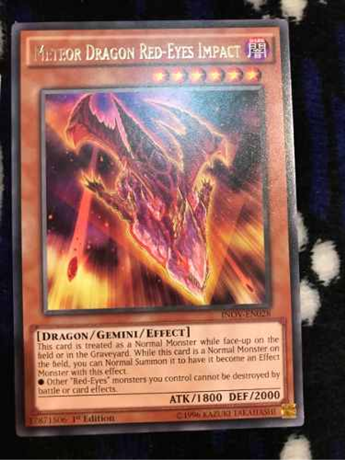 Meteor Dragon Red-eyes Impact - inov-en028 - Rare 1st Editio 1