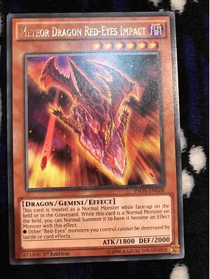 Meteor Dragon Red-eyes Impact - inov-en028 - Rare 1st Editio