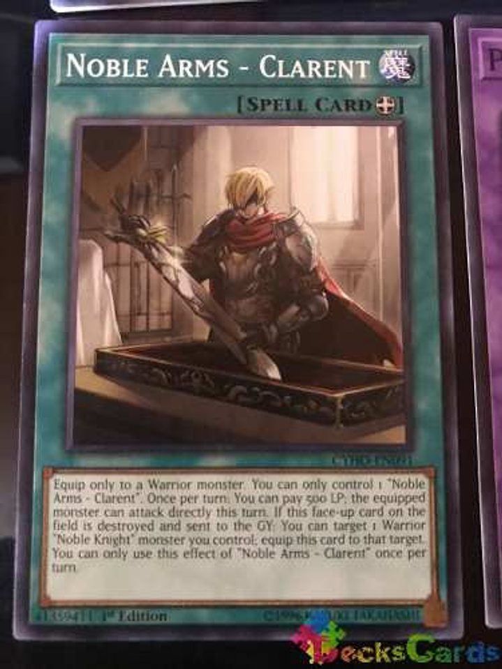 Noble Arms - Clarent - cyho-en091 - Common 1st Edition 1
