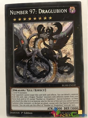 Number 97: Draglubion - blhr-en030 - Secret Rare 1st Edition