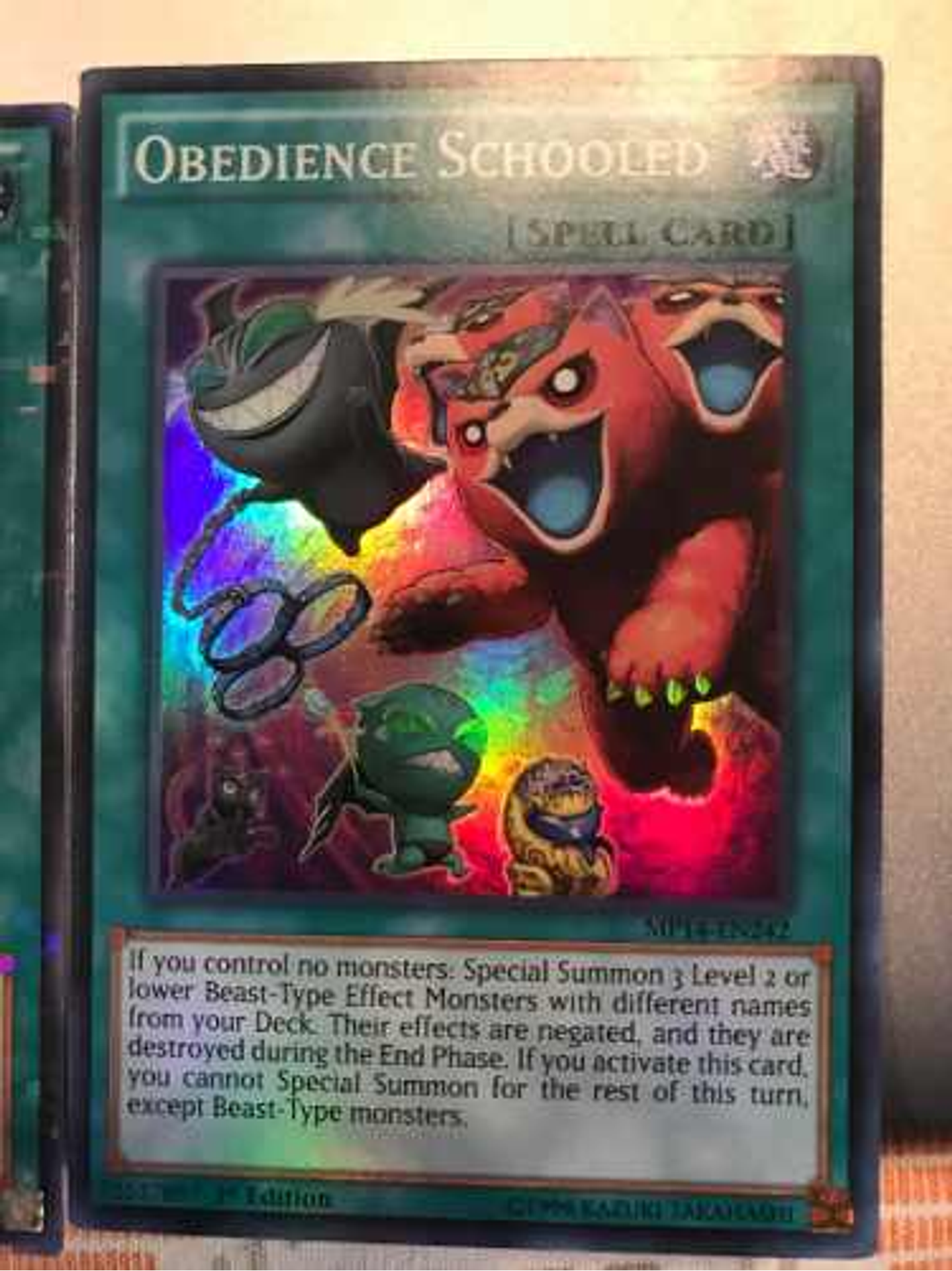 Obedience Schooled - mp14-en242 - Super Rare 1st Edition 1