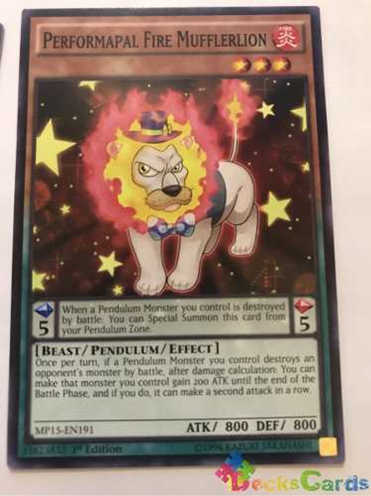 Performapal Fire Mufflerlion - mp15-en191 - Common 1st Editi 1