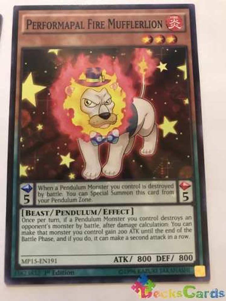 Performapal Fire Mufflerlion - mp15-en191 - Common 1st Editi 1