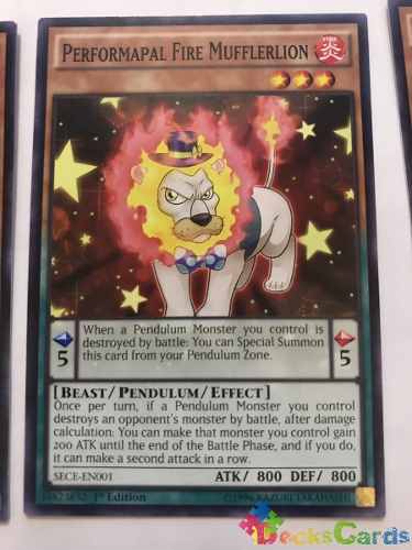 Performapal Fire Mufflerlion - sece-en001 - Common 1st Editi 1
