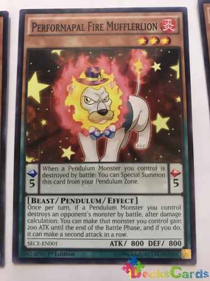 Performapal Fire Mufflerlion - sece-en001 - Common 1st Editi 1