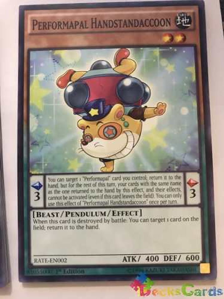 Performapal Handstandaccoon - rate-en002 - Common 1st Edition 1