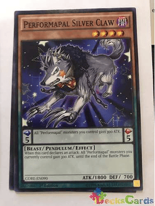 Performapal Silver Claw - core-en090 - Common 1st Edition