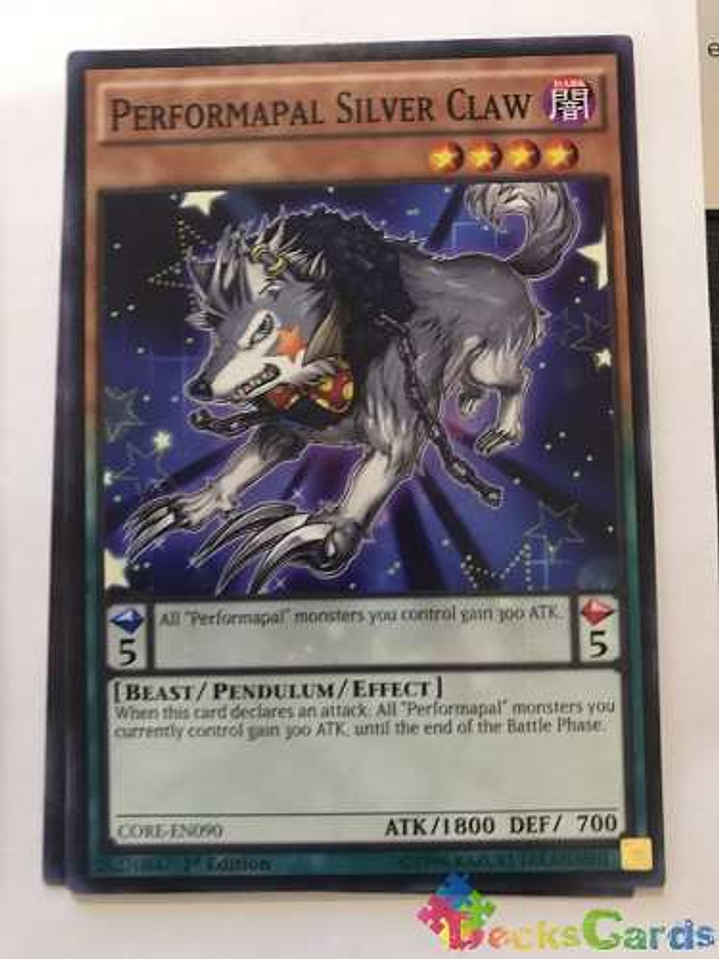Performapal Silver Claw - core-en090 - Common 1st Edition 1