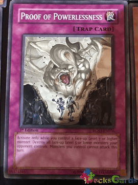 Proof Of Powerlessness - rgbt-en076 - Common 1st Edition