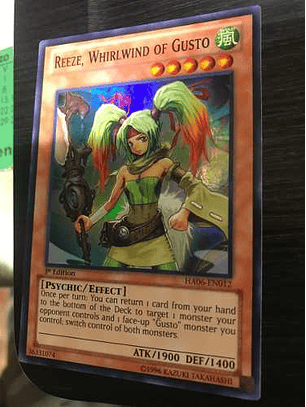 Reeze, Whirlwind Of Gusto - ha06-en012 - Super Rare 1st Edit