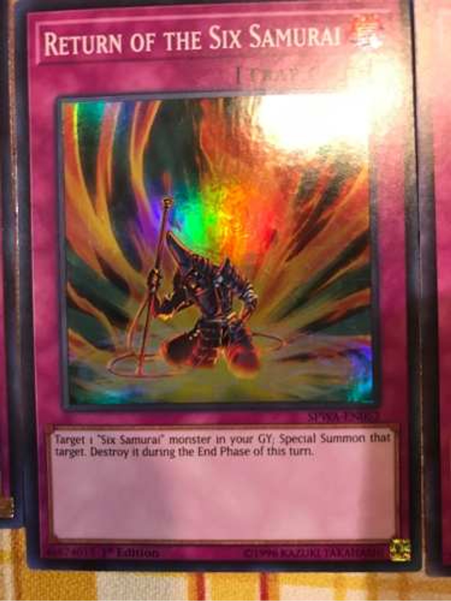 Return Of The Six Samurai - spwa-en052 - Super Rare 1st Edit 1