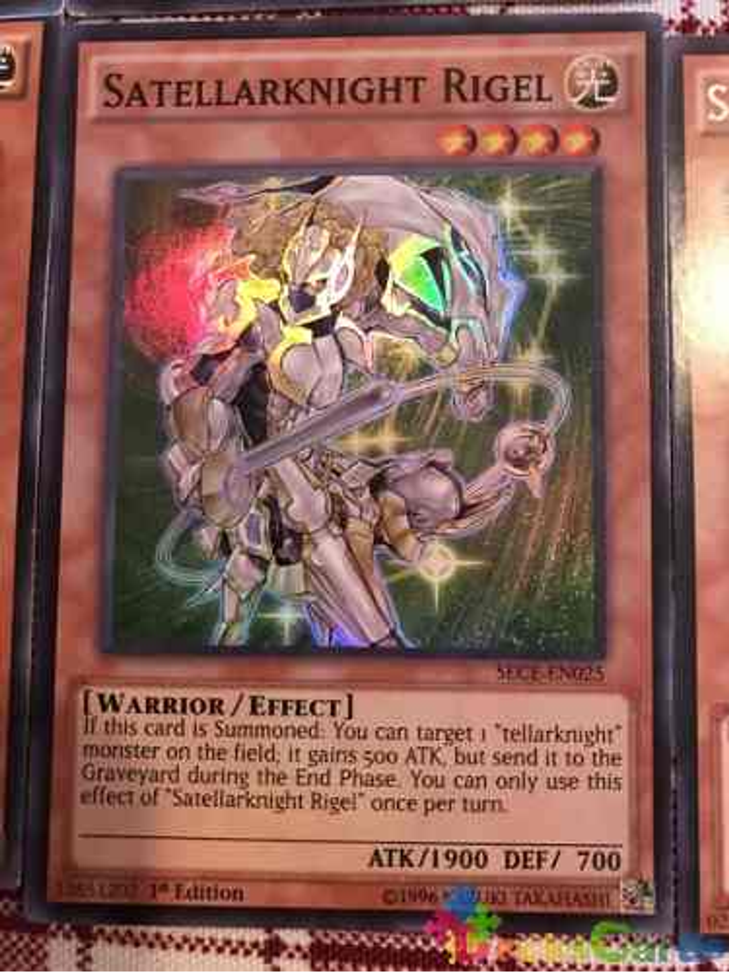 Satellarknight Rigel - sece-en025 - Super Rare 1st Edition 1