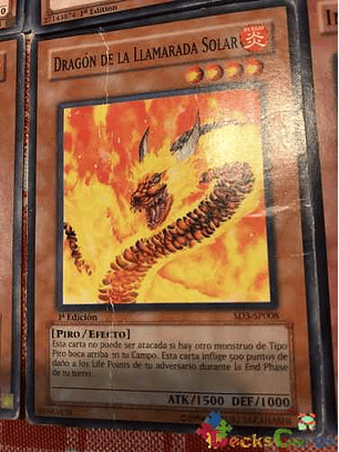 Solar Flare Dragon - sd3-en008 - Common 1st Edition