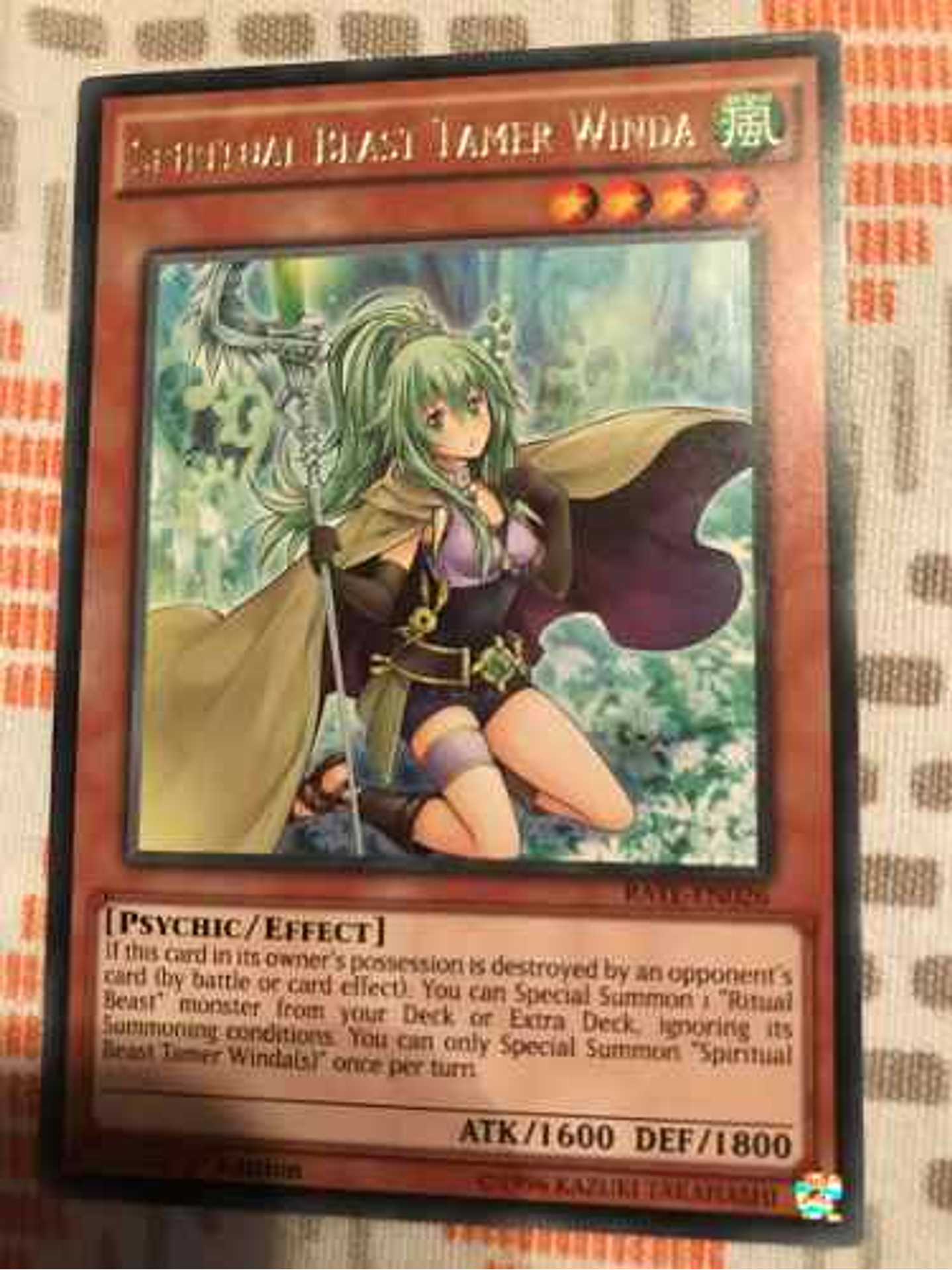 Spiritual Beast Tamer Winda - rate-en026 - Rare 1st Edition 1
