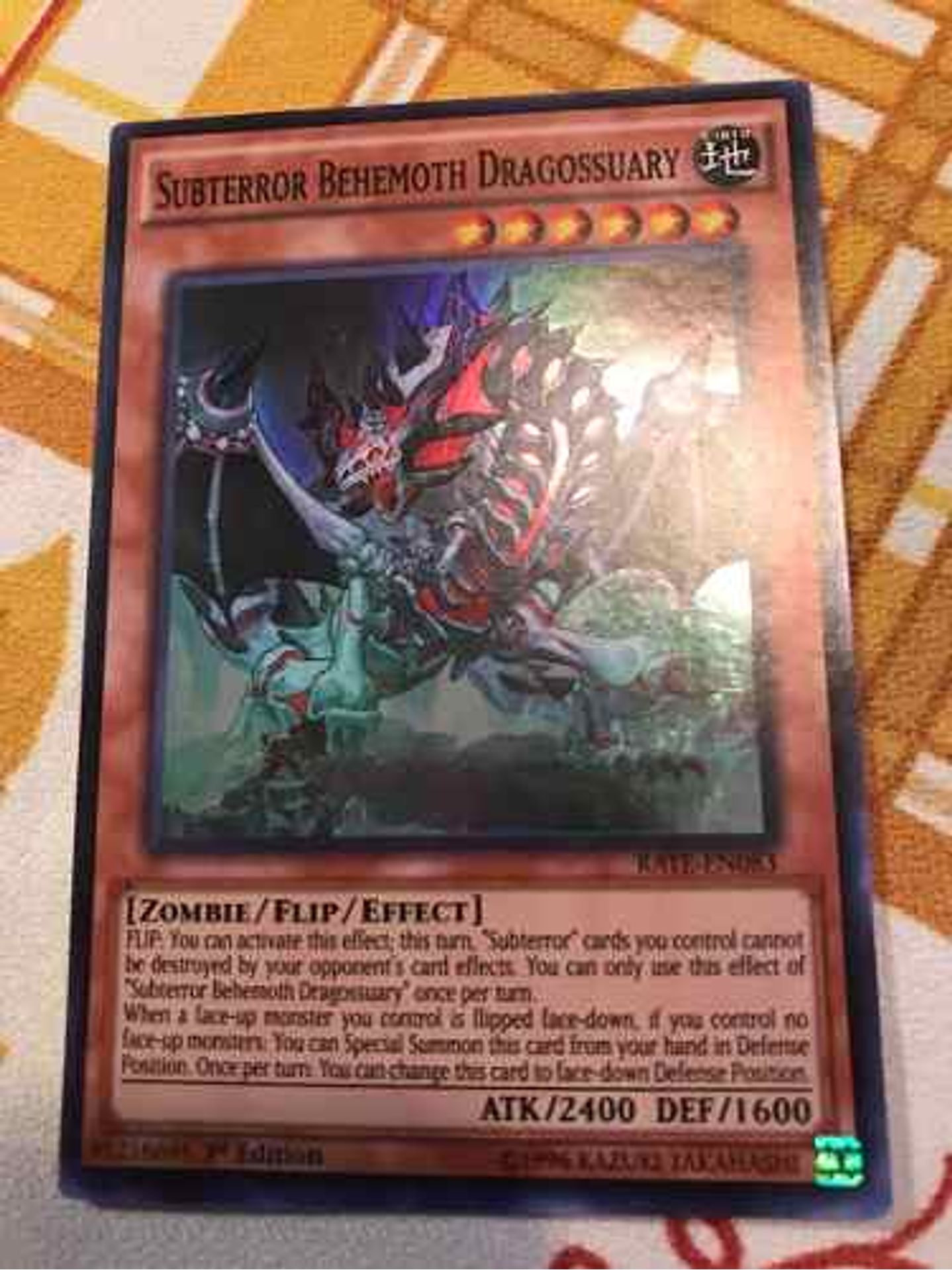 Subterror Behemoth Dragossuary - RATE-EN083 - Super Rare 1st Edition 1