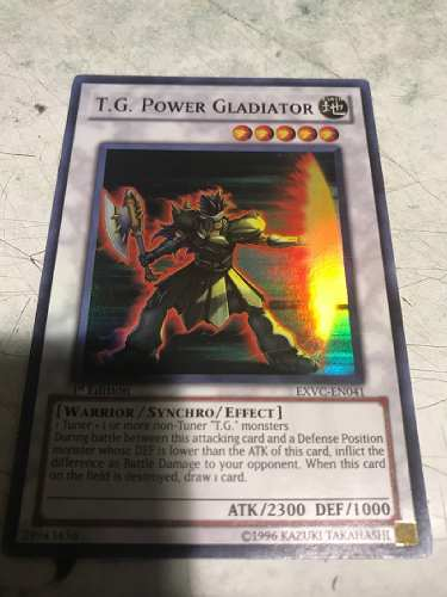 T.g. Power Gladiator - exvc-en041 - Super Rare 1st Edition 1