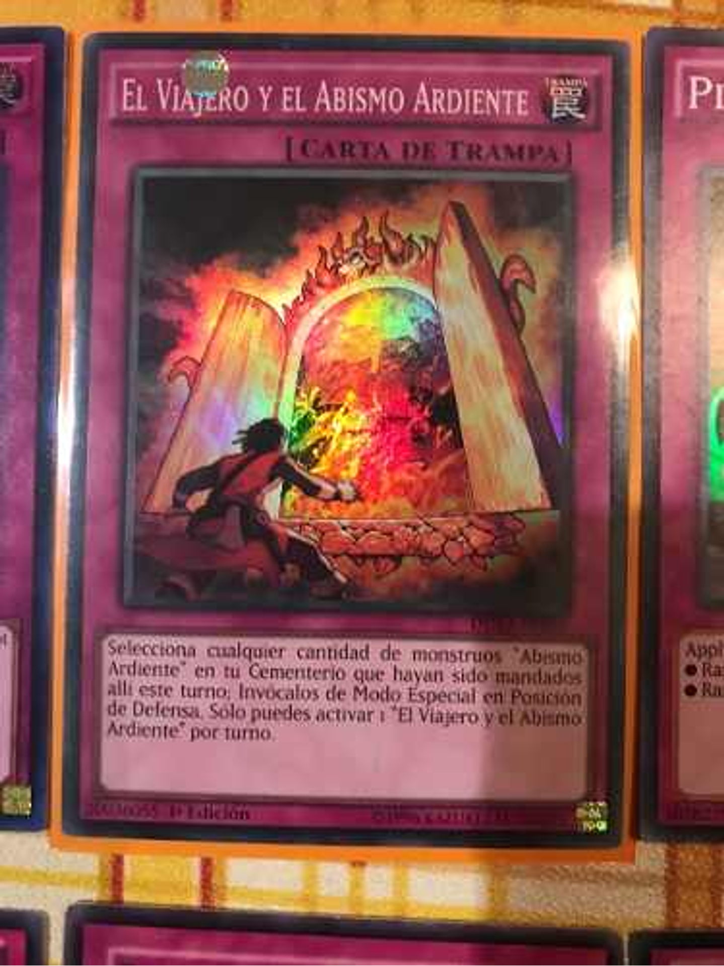 The Traveler and the Burning Abyss - DUEA-EN086 - Super Rare 1st Edition 1