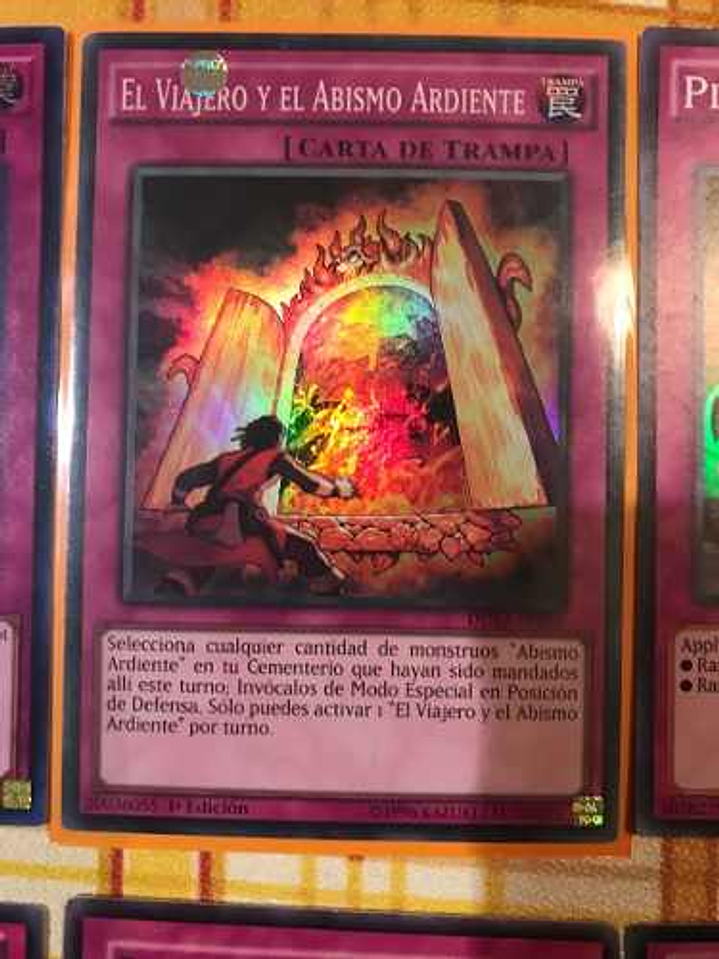 The Traveler and the Burning Abyss - DUEA-EN086 - Super Rare 1st Edition 1