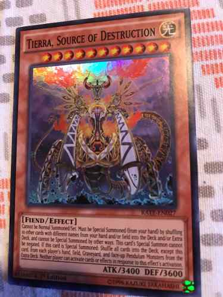 Tierra, Source Of Destruction - rate-en027 - Super Rare 1st Edition 1