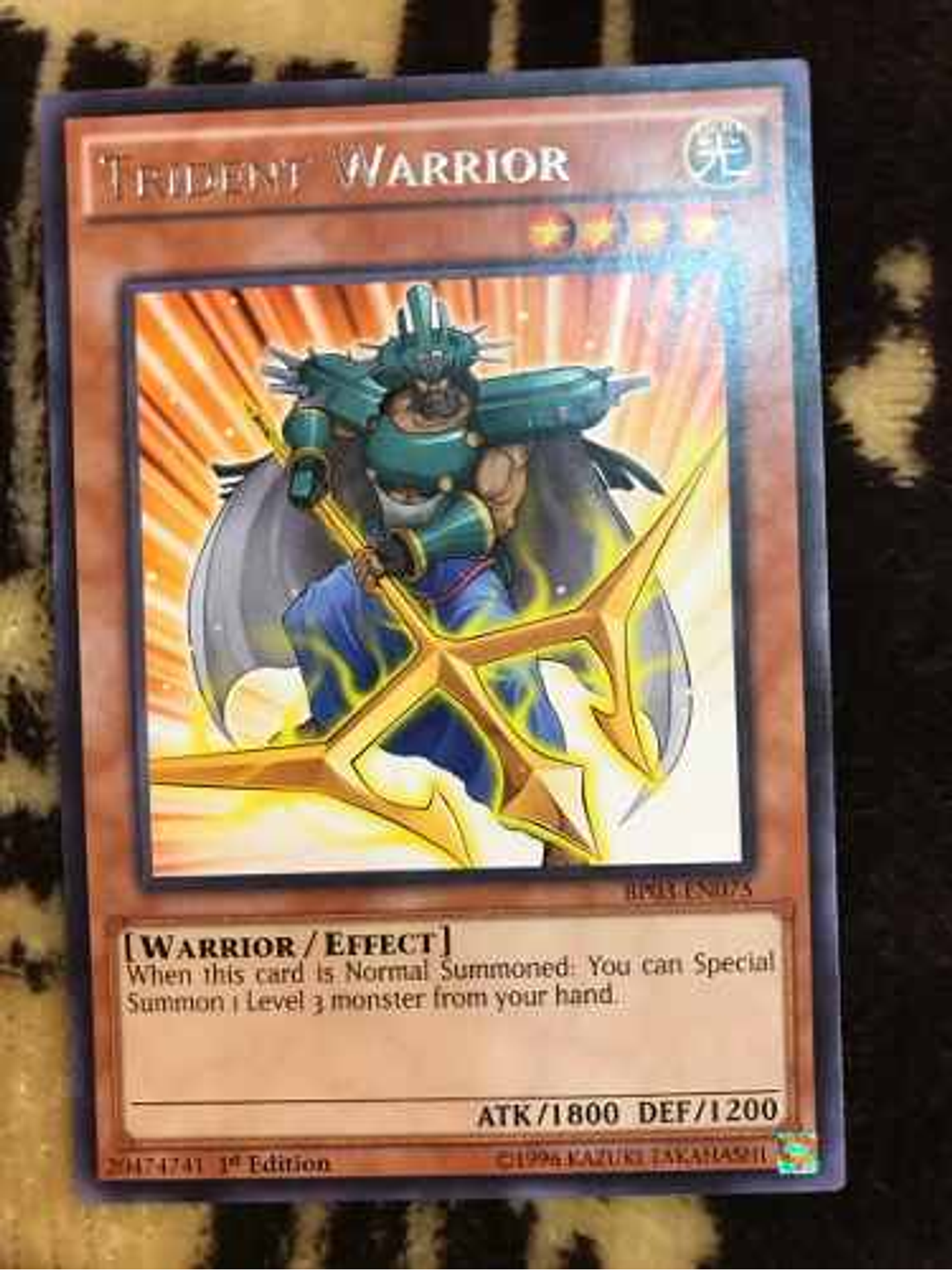 Trident Warrior - bp03-en075 - Rare 1st Edition 1